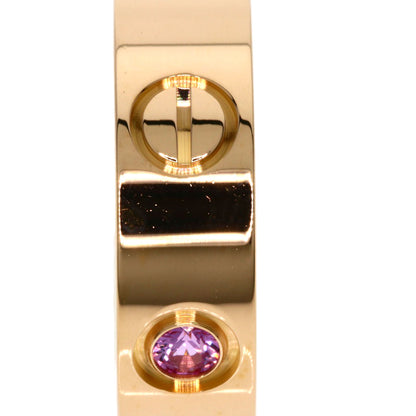 CARTIER Love ring 1P pink sapphire #45 Ring K18 Pink Gold Ladies [Used]