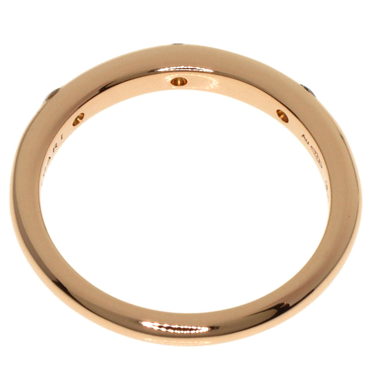 BVLGARI Feddy Wedding 3P Diamond Ring K18 Pink Gold Ladies [Used]