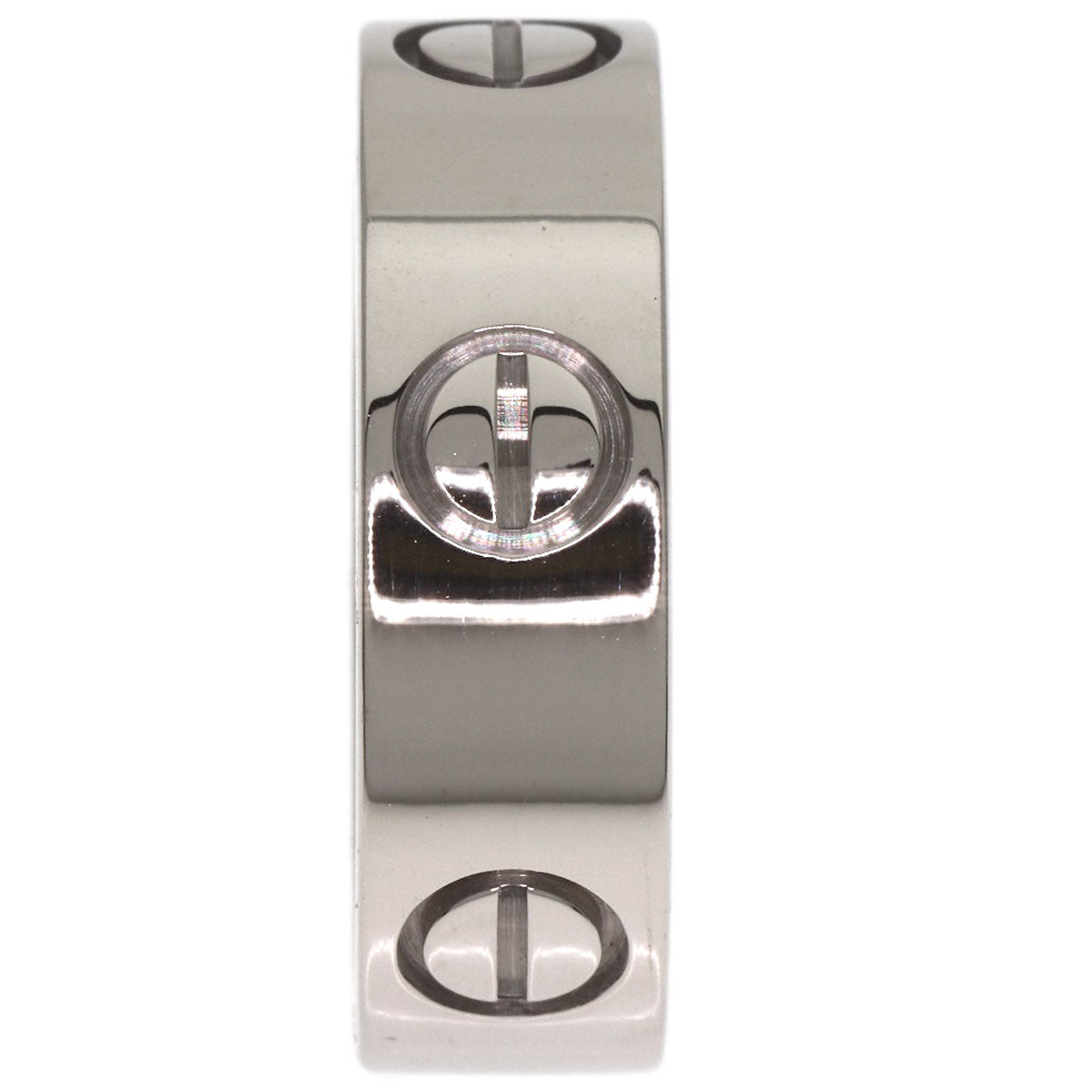 CARTIER love ring #50 Ring K18 White Gold Ladies [Used]