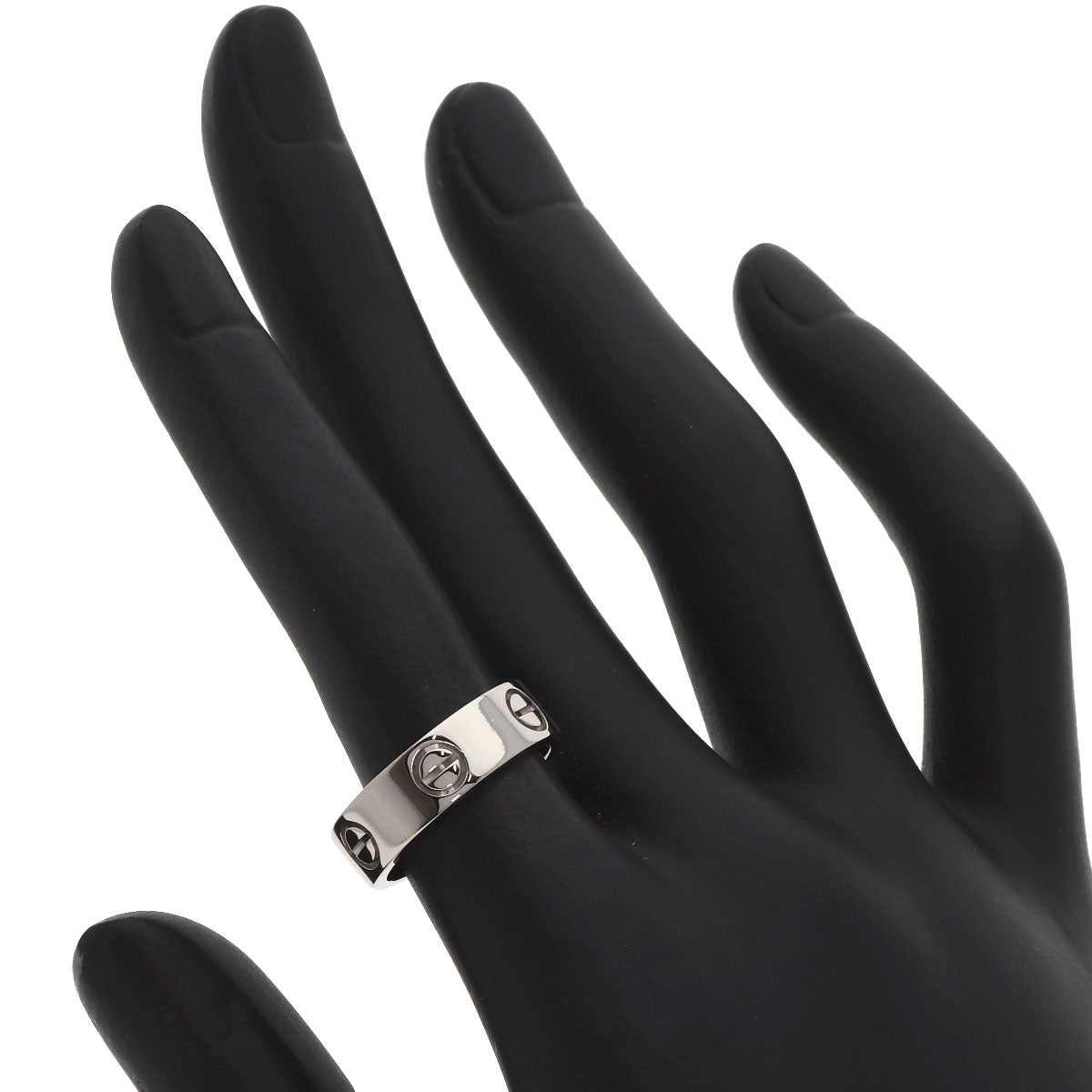 CARTIER love ring #50 Ring K18 White Gold Ladies [Used]