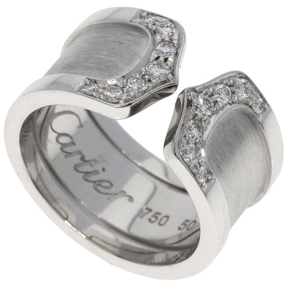 CARTIER C2 Diamond #50 Ring K18 White Gold Ladies [Used]