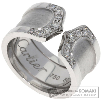 CARTIER C2 Diamond #50 Ring K18 White Gold Ladies [Used]