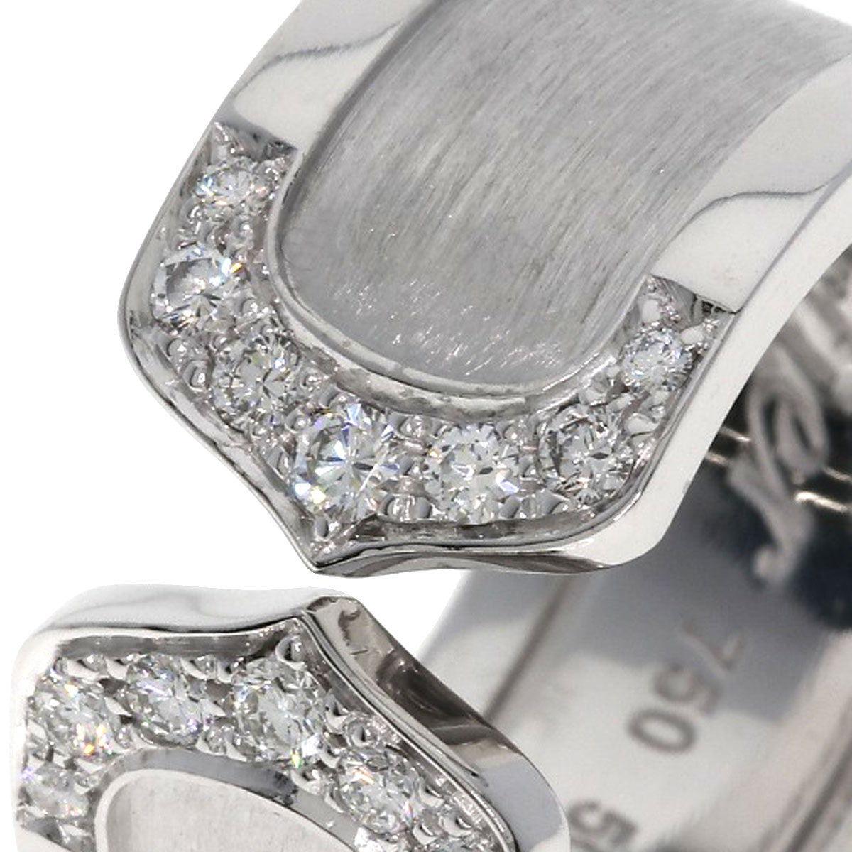 CARTIER C2 Diamond #50 Ring K18 White Gold Ladies [Used]