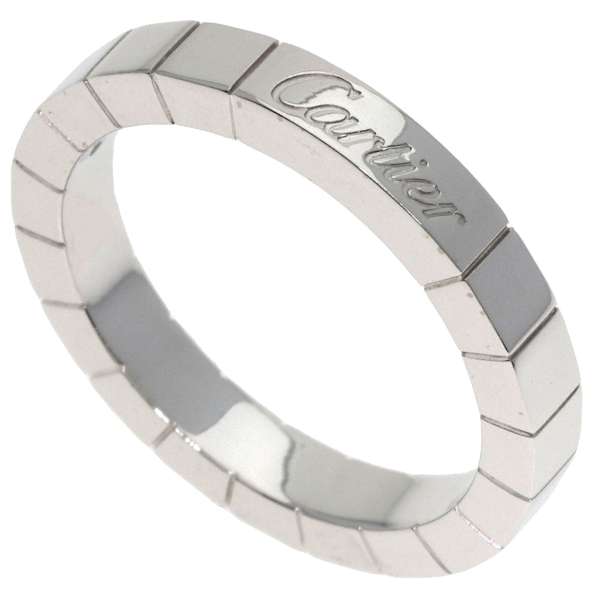 CARTIER Laniere # 51 Ring K18 White Gold Ladies [Used]