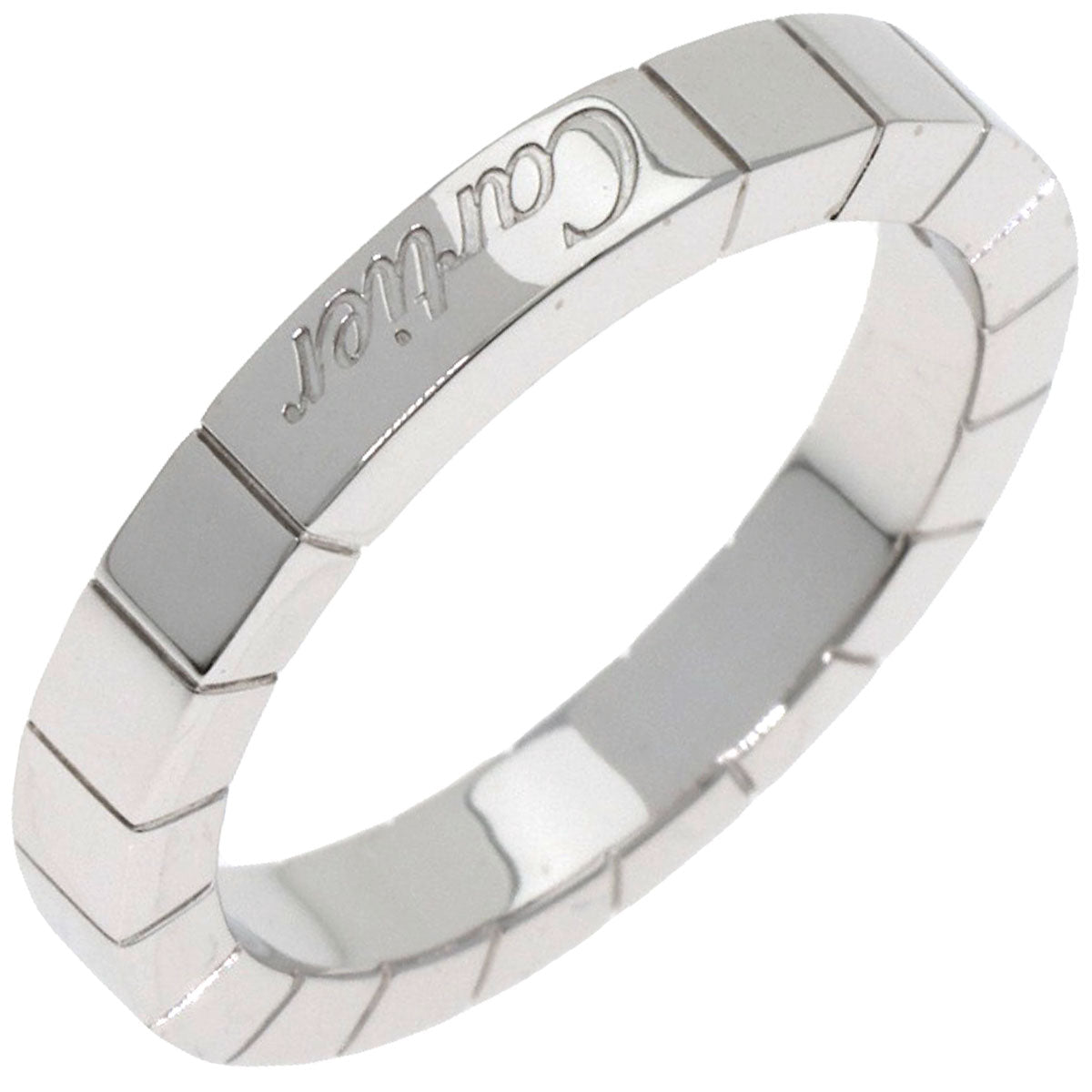 CARTIER Laniere # 51 Ring K18 White Gold Ladies [Used]
