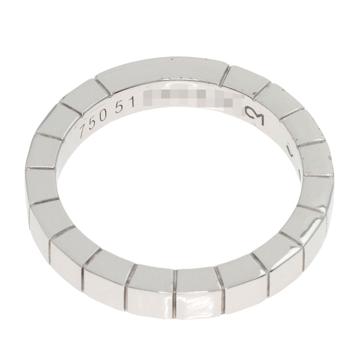 CARTIER Laniere # 51 Ring K18 White Gold Ladies [Used]