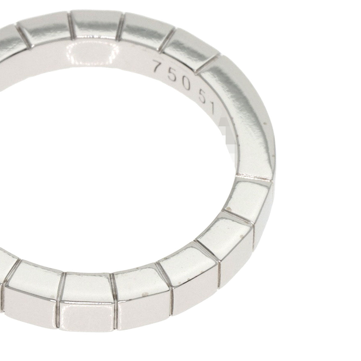 CARTIER Laniere # 51 Ring K18 White Gold Ladies [Used]