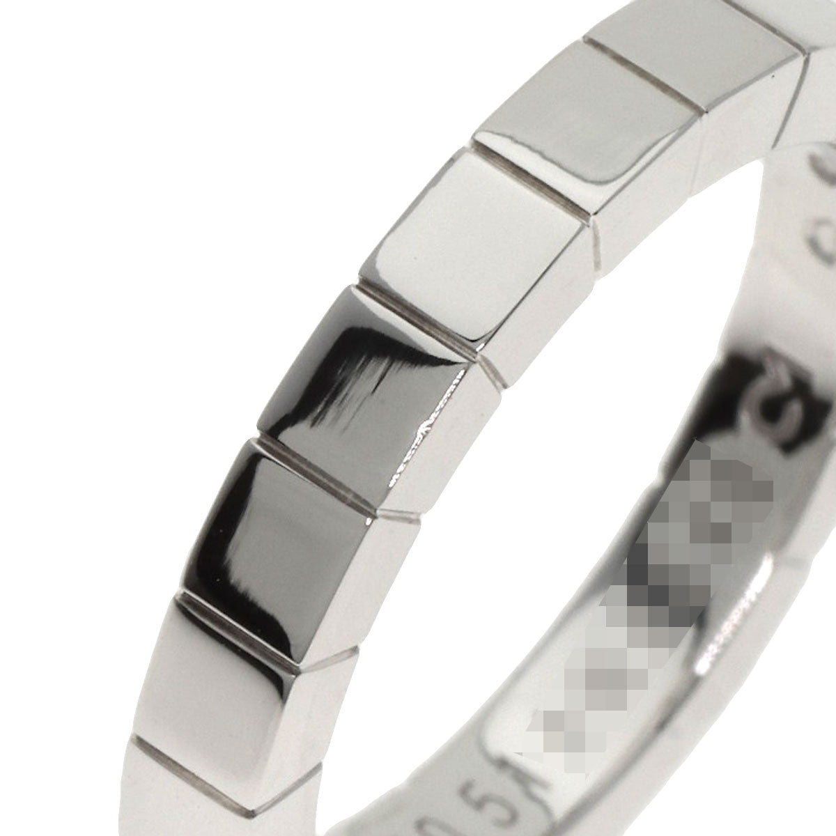 CARTIER Laniere # 51 Ring K18 White Gold Ladies [Used]