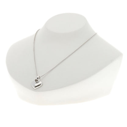 BVLGARI Doppio Cuore Heart Necklace K18 White Gold Ladies [Used]