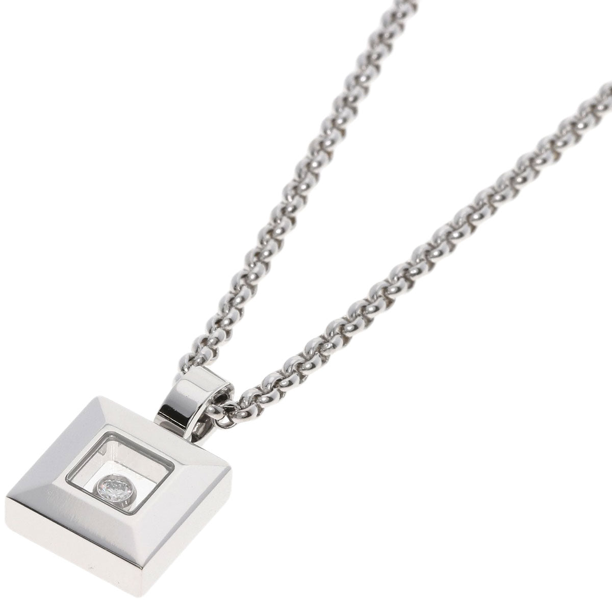 Chopard Happy diamond Necklace K18 White Gold Ladies [Used]