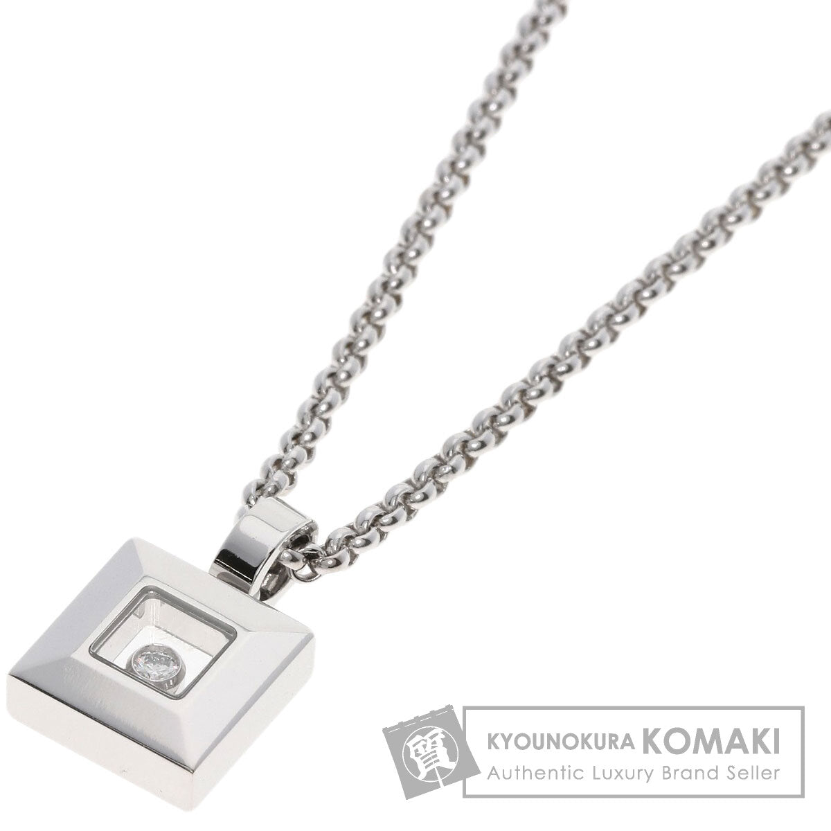 Chopard Happy diamond Necklace K18 White Gold Ladies [Used]