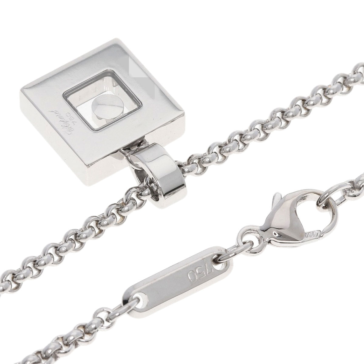 Chopard Happy diamond Necklace K18 White Gold Ladies [Used]