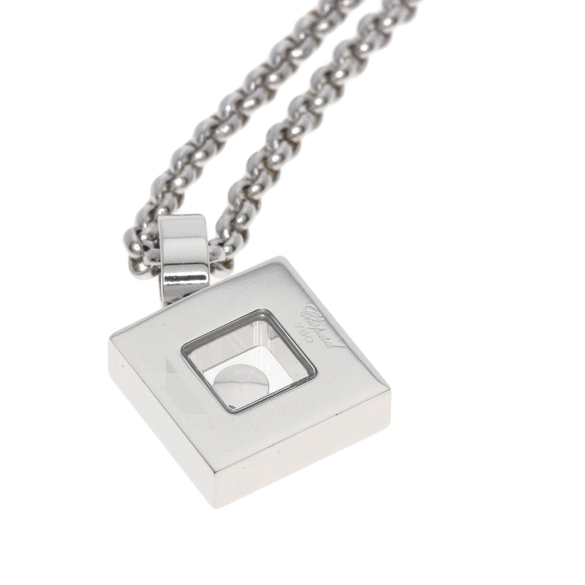Chopard Happy diamond Necklace K18 White Gold Ladies [Used]