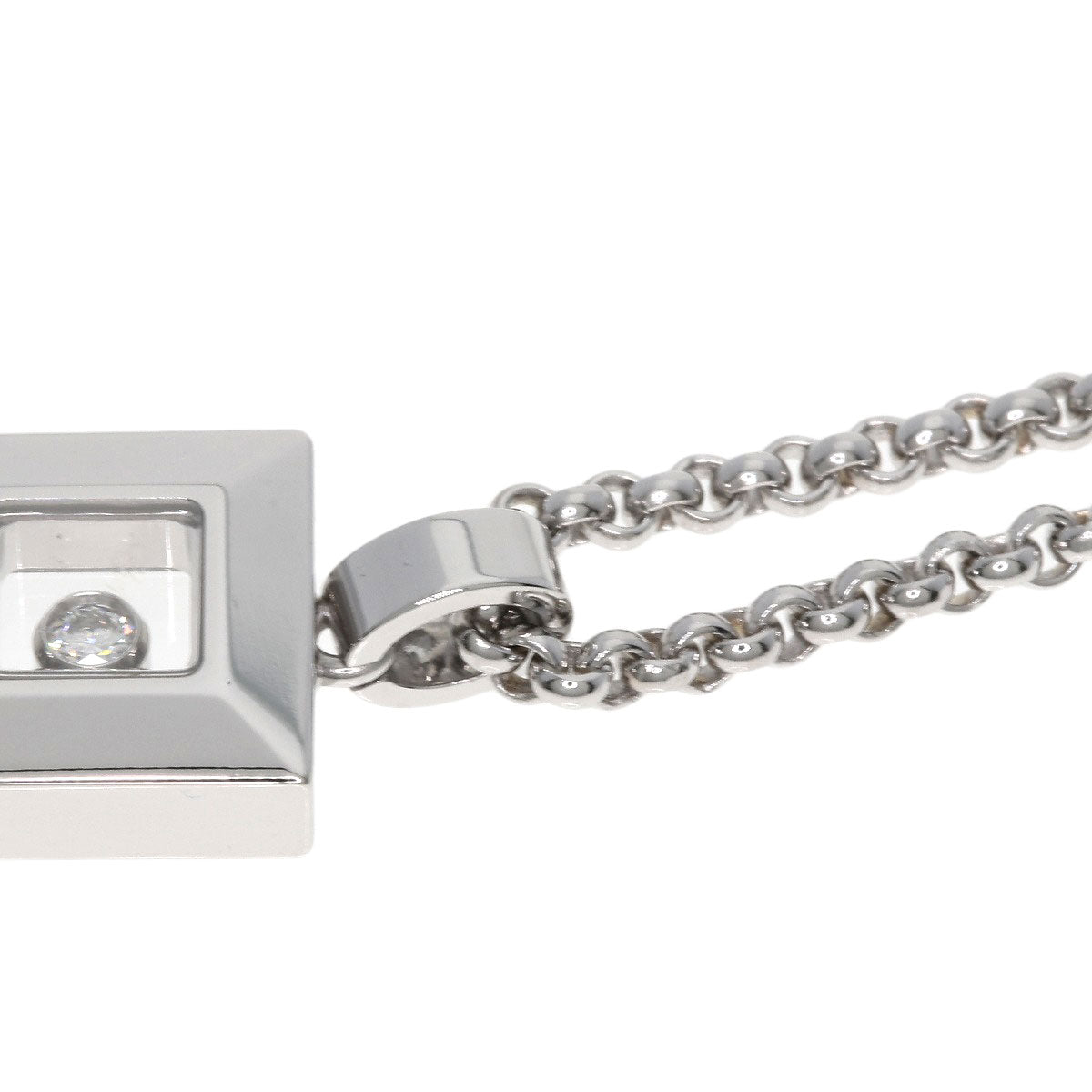 Chopard Happy diamond Necklace K18 White Gold Ladies [Used]