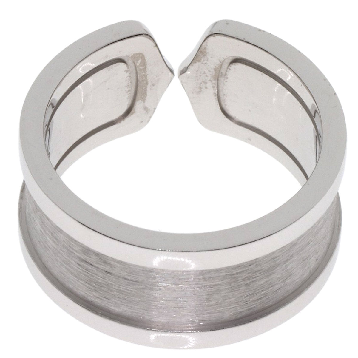 CARTIER C2 ring LM # 56 Ring K18 White Gold Ladies [Used]