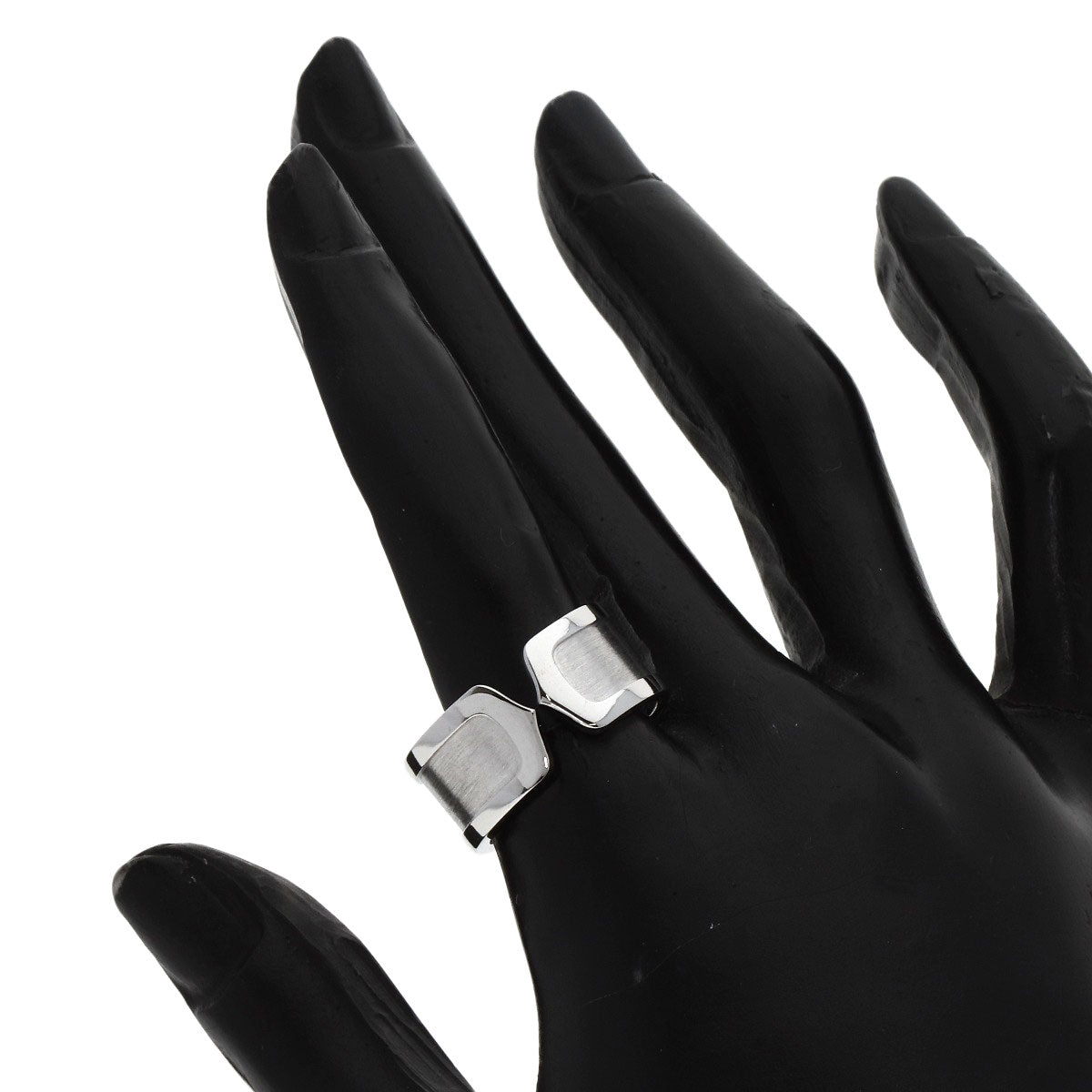 CARTIER C2 ring LM # 56 Ring K18 White Gold Ladies [Used]