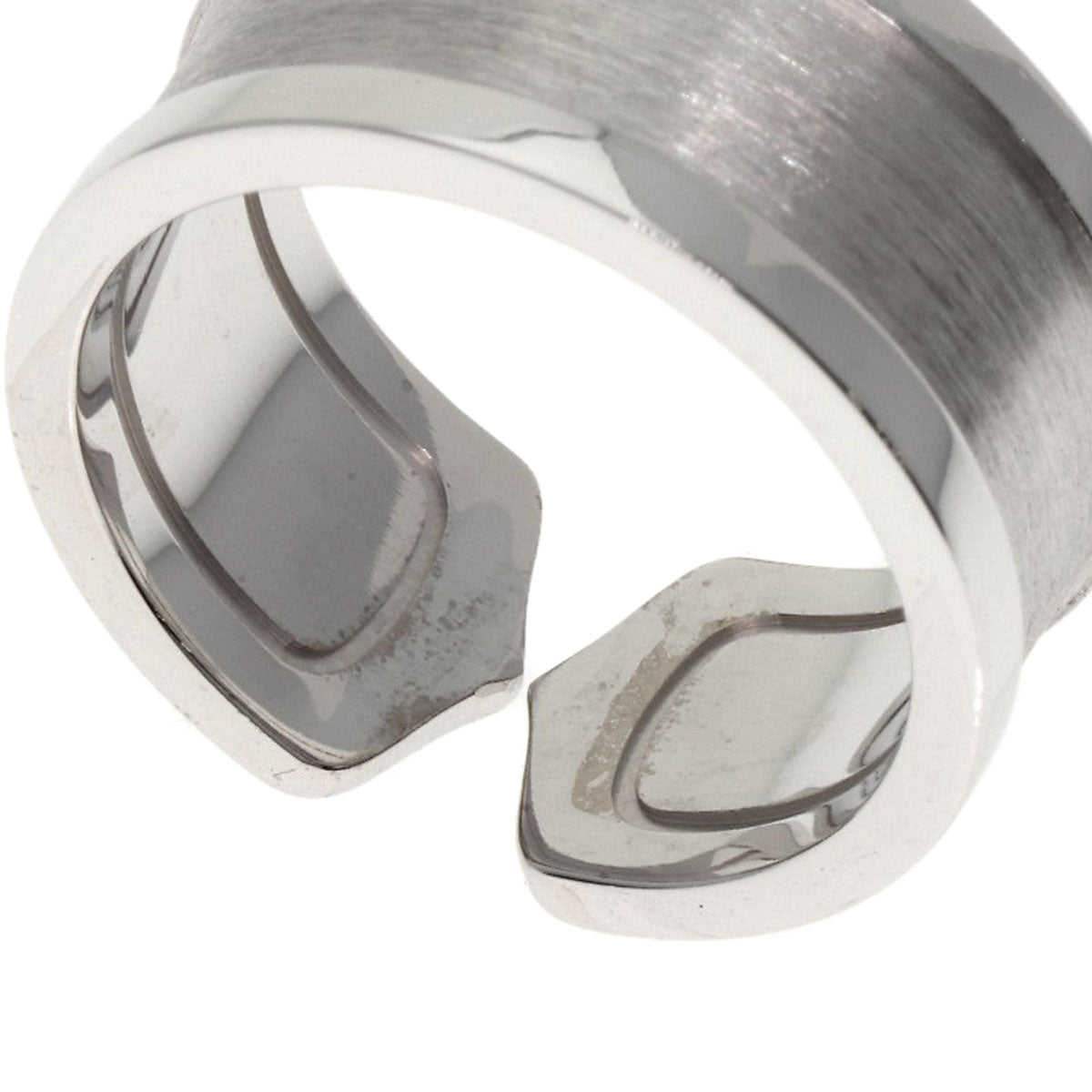 CARTIER C2 ring LM # 56 Ring K18 White Gold Ladies [Used]