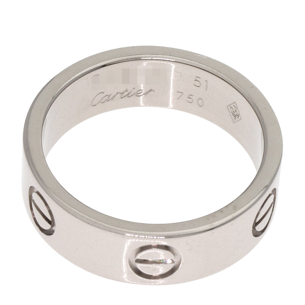 CARTIER love ring #51 Ring K18 White Gold Ladies [Used]
