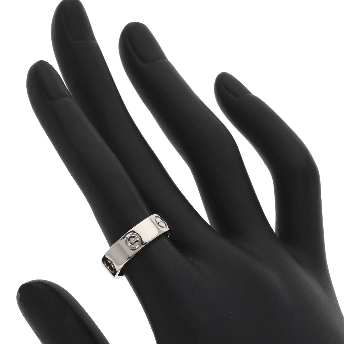 CARTIER love ring #51 Ring K18 White Gold Ladies [Used]