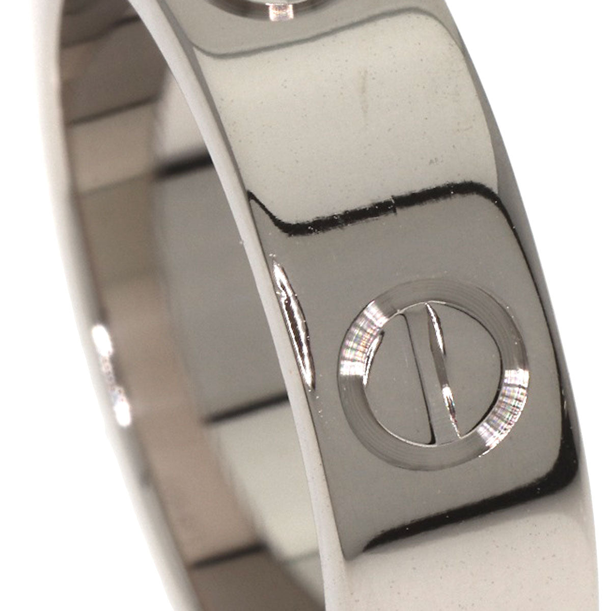 CARTIER love ring #51 Ring K18 White Gold Ladies [Used]