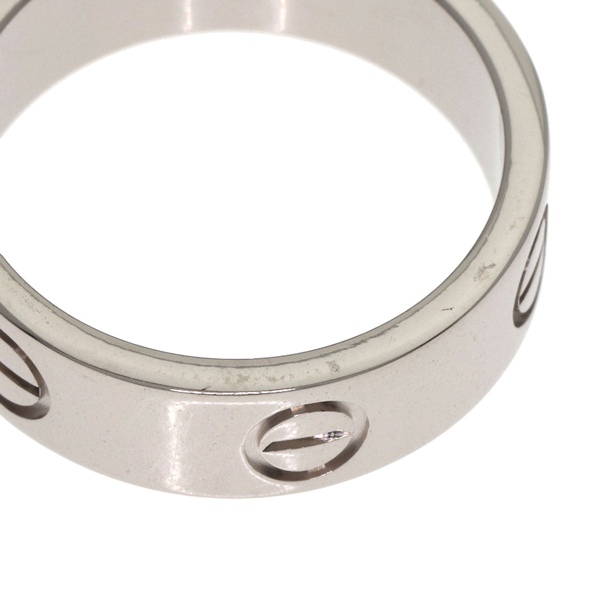 CARTIER love ring #51 Ring K18 White Gold Ladies [Used]