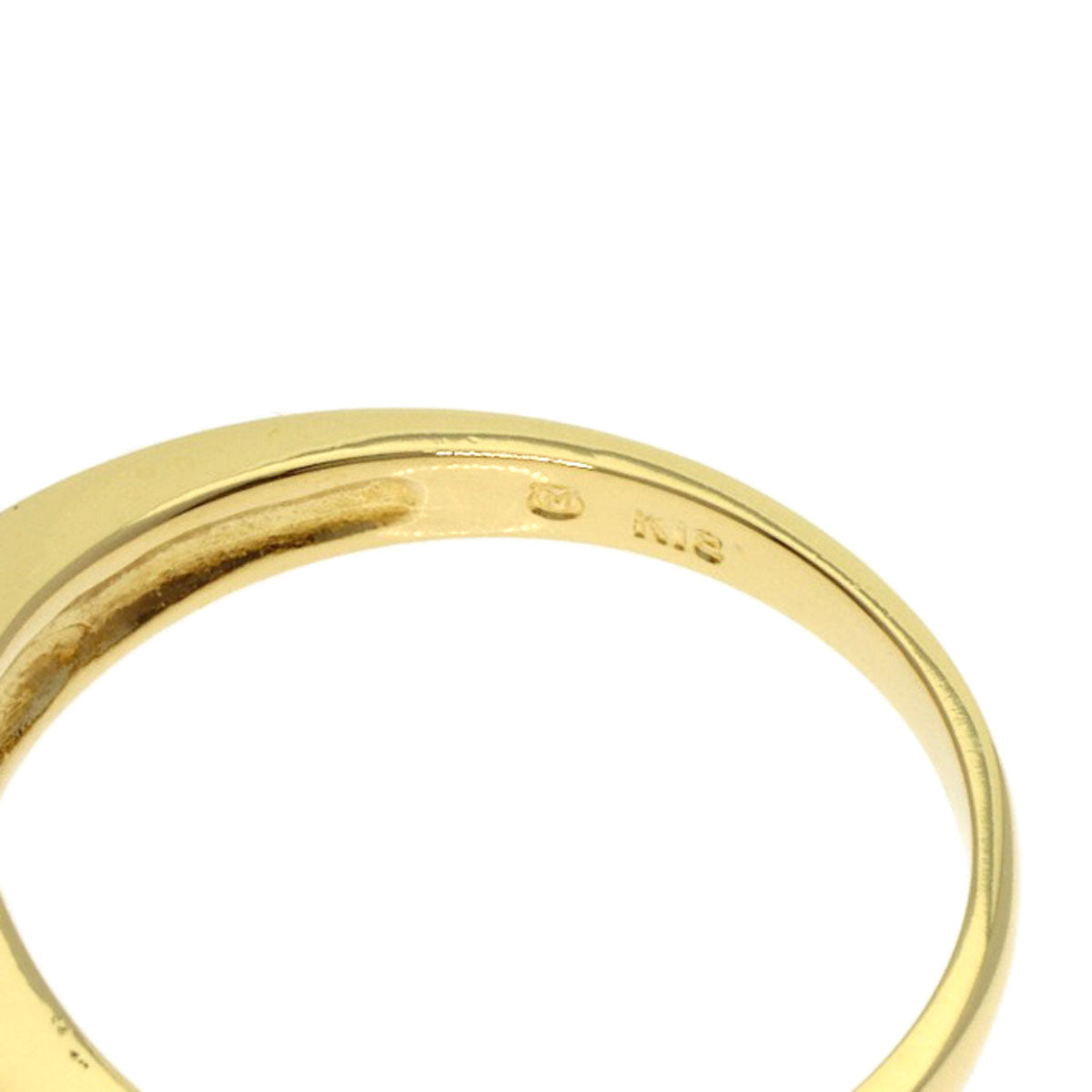 MIKIMOTO Pearl Pearl Diamond Enamel Ring K18 Yellow Gold Ladies [Used]