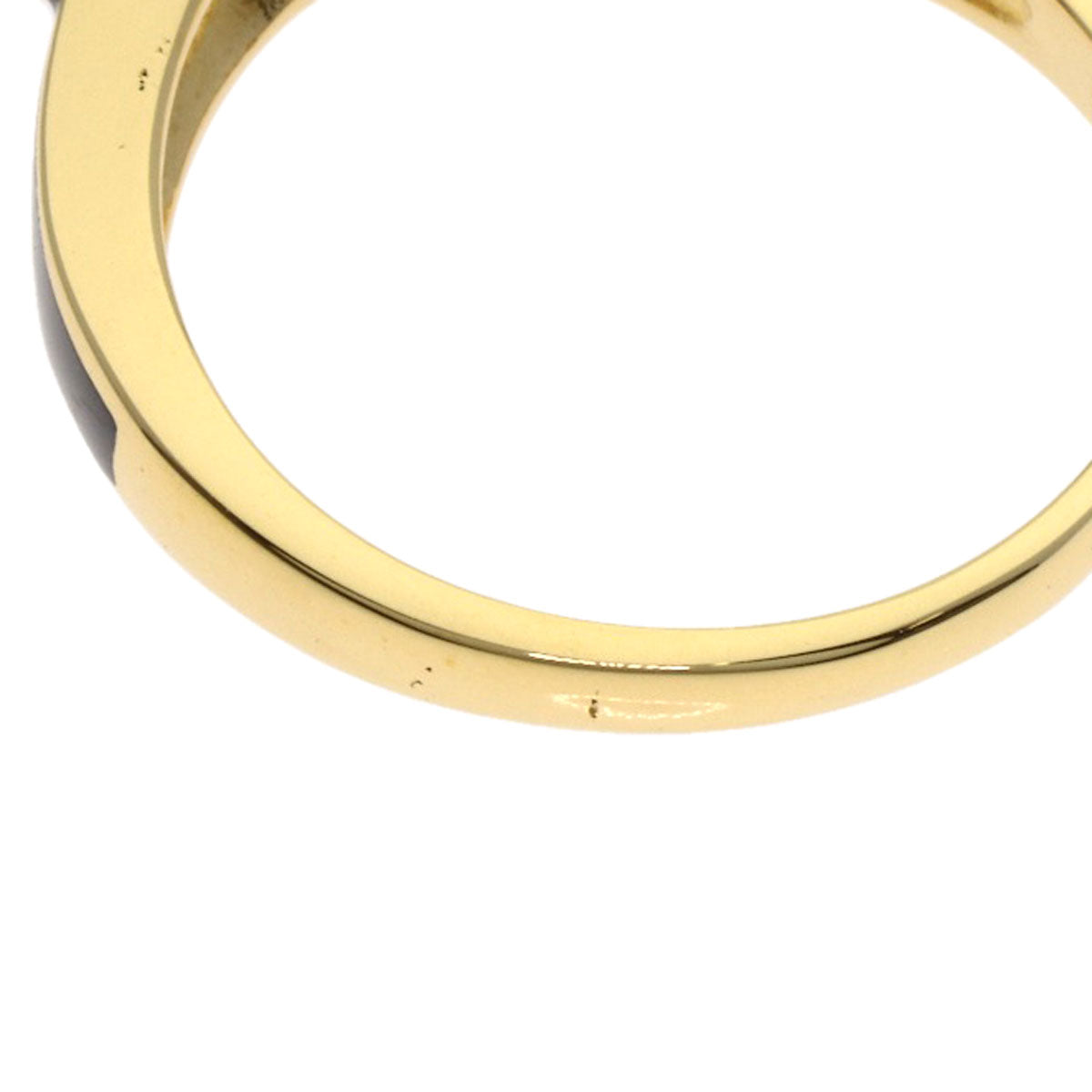 MIKIMOTO Pearl Pearl Diamond Enamel Ring K18 Yellow Gold Ladies [Used]