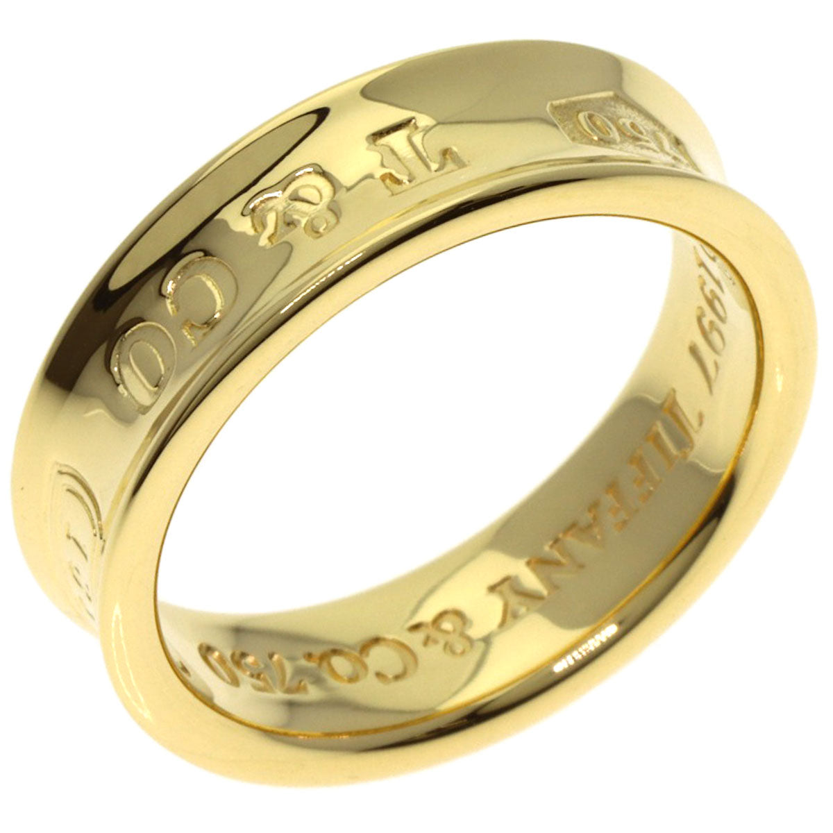 TIFFANY&Co. 1837 Ring K18 Yellow Gold Ladies [Used]