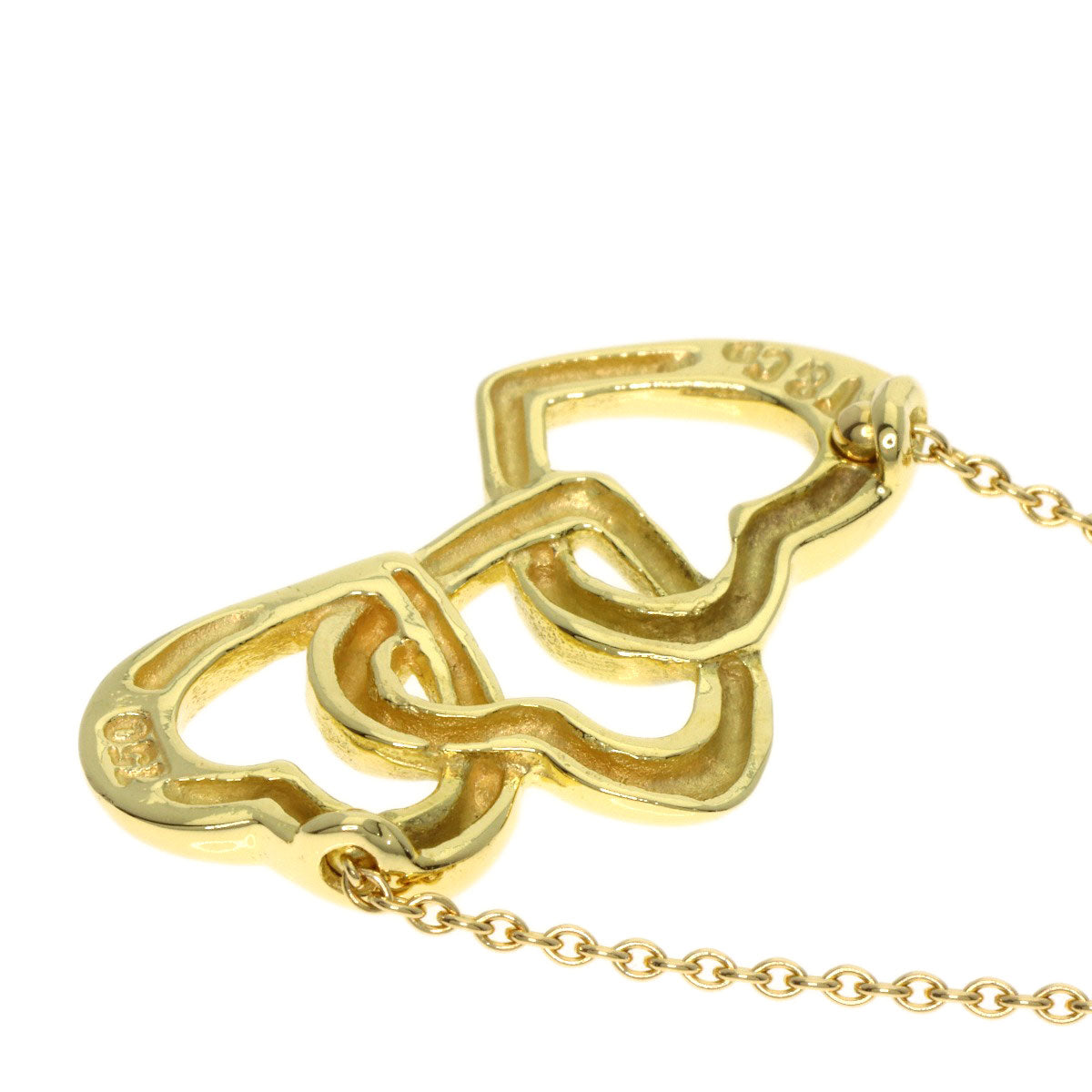 TIFFANY&Co. Triple heart Necklace K18 Yellow Gold Ladies [Used]