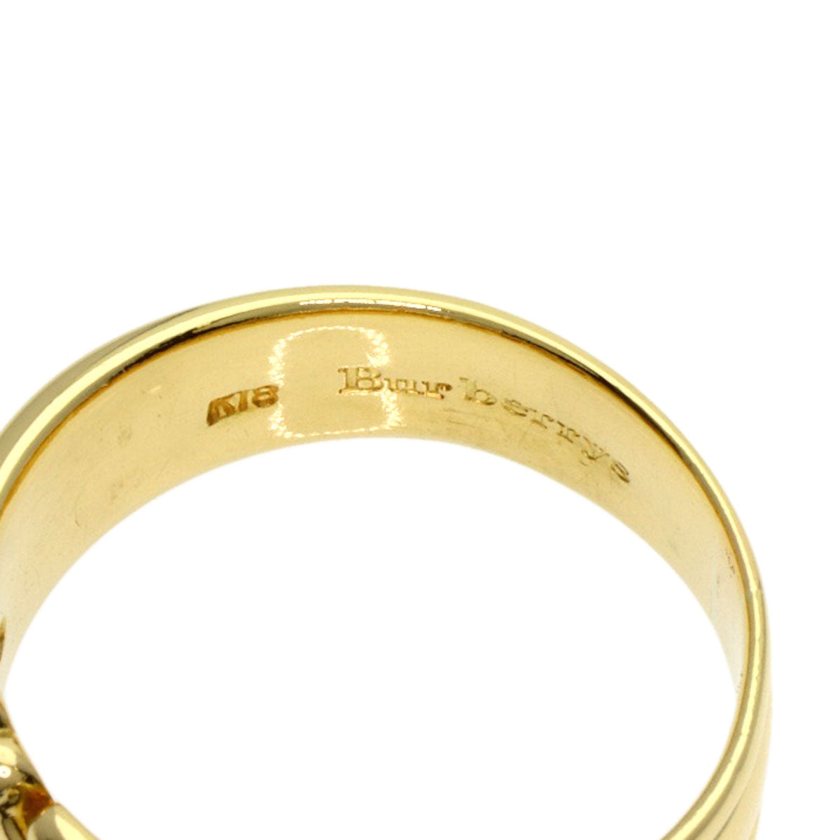 BURBERRY Ruby Diamond Ring K18 Yellow Gold Ladies [Used]