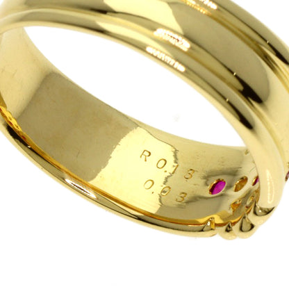 BURBERRY Ruby Diamond Ring K18 Yellow Gold Ladies [Used]