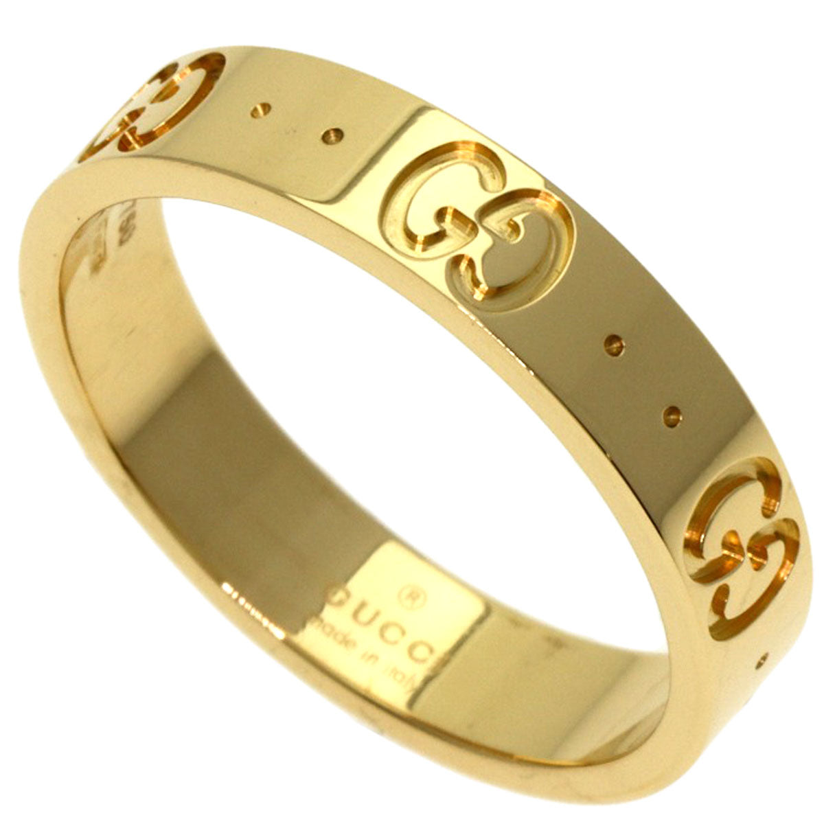 GUCCI Icon # 13 Ring K18 Yellow Gold Ladies [Used]