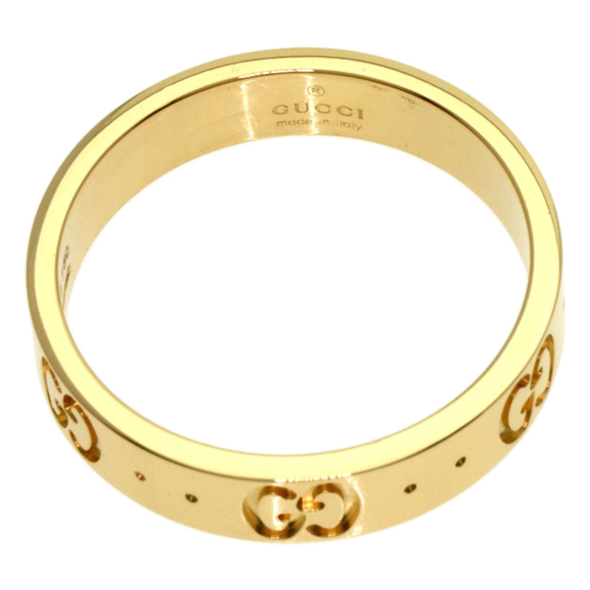 GUCCI Icon # 13 Ring K18 Yellow Gold Ladies [Used]