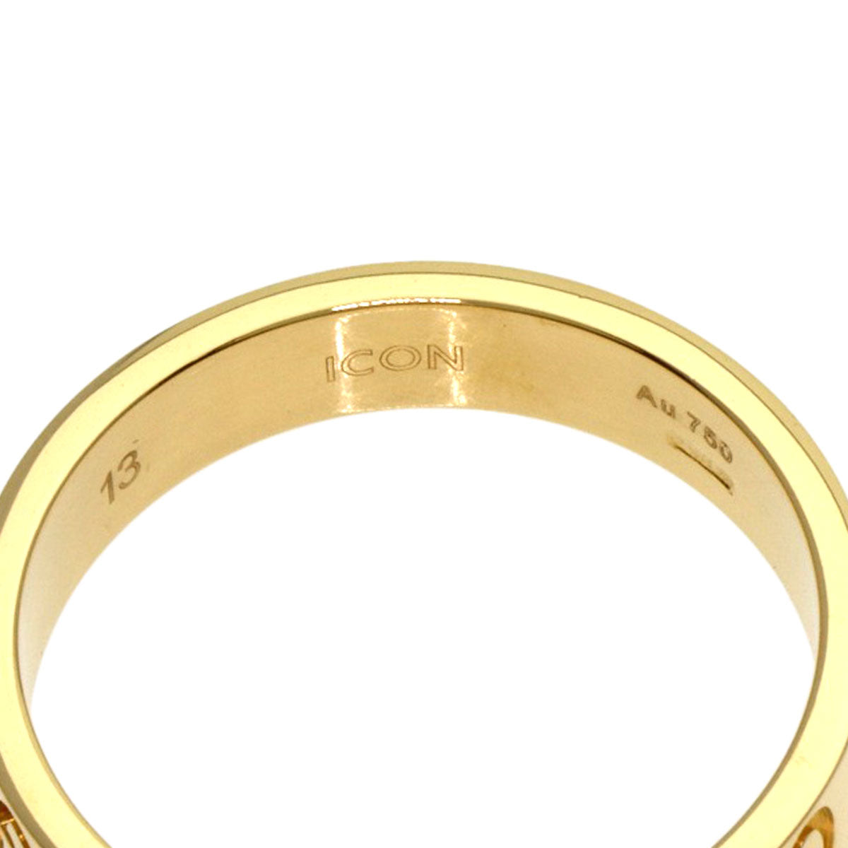GUCCI Icon # 13 Ring K18 Yellow Gold Ladies [Used]