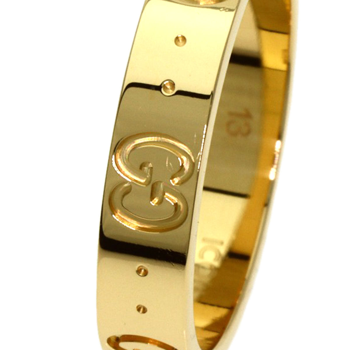 GUCCI Icon # 13 Ring K18 Yellow Gold Ladies [Used]