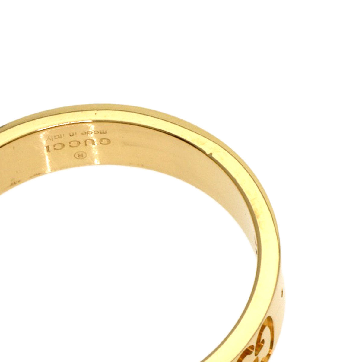 GUCCI Icon # 13 Ring K18 Yellow Gold Ladies [Used]