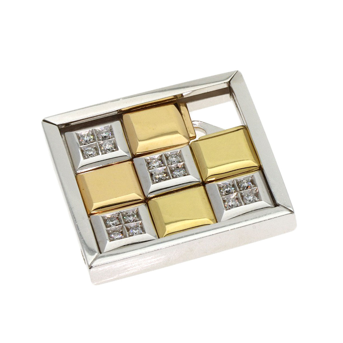 CELINE Diamond Slide Pendant top K18 White Gold 18K Yellow GoldLadies [Used]