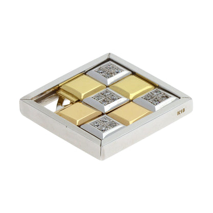 CELINE Diamond Slide Pendant top K18 White Gold 18K Yellow GoldLadies [Used]