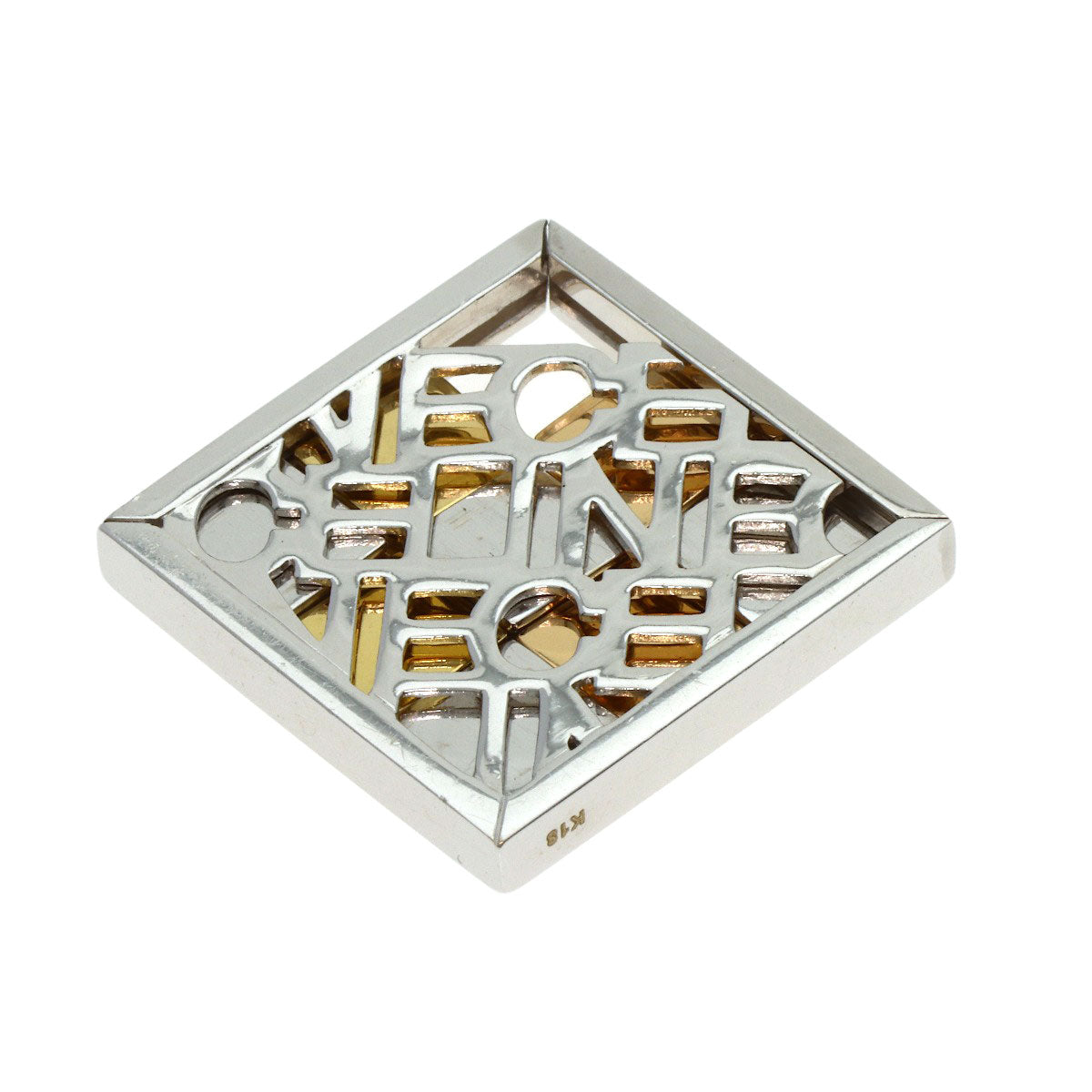 CELINE Diamond Slide Pendant top K18 White Gold 18K Yellow GoldLadies [Used]