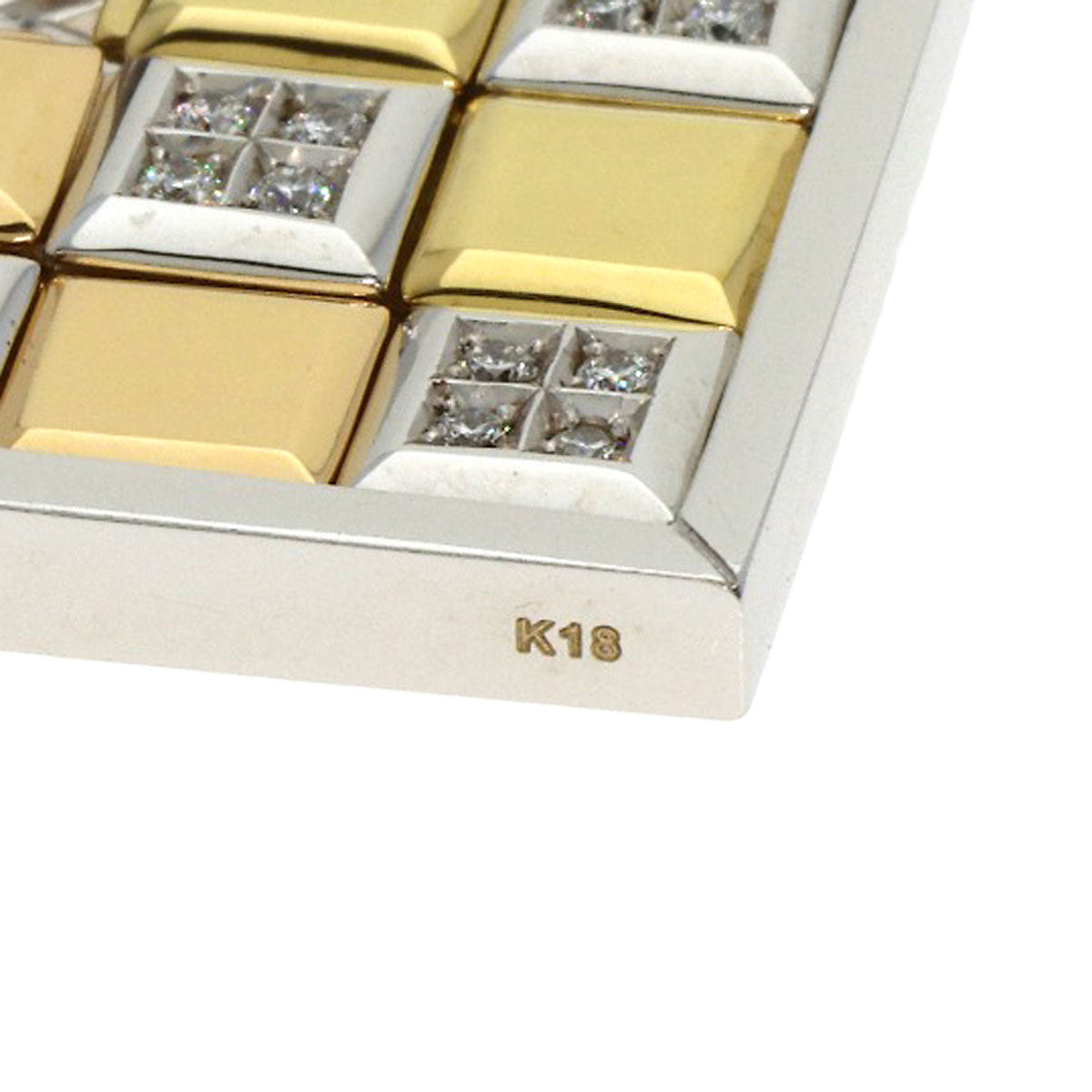 CELINE Diamond Slide Pendant top K18 White Gold 18K Yellow GoldLadies [Used]