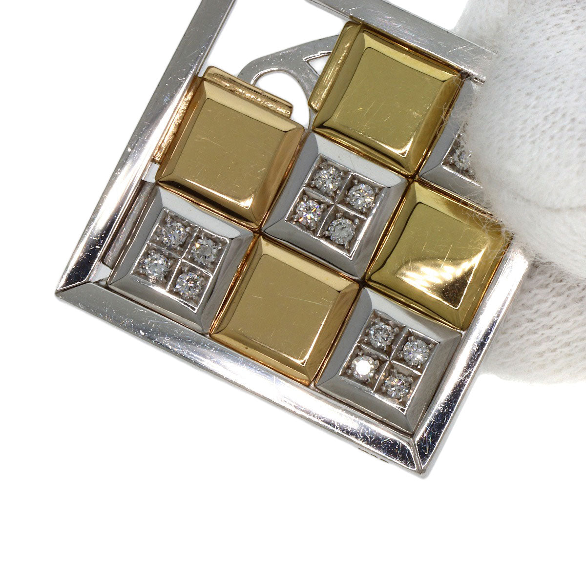 CELINE Diamond Slide Pendant top K18 White Gold 18K Yellow GoldLadies [Used]