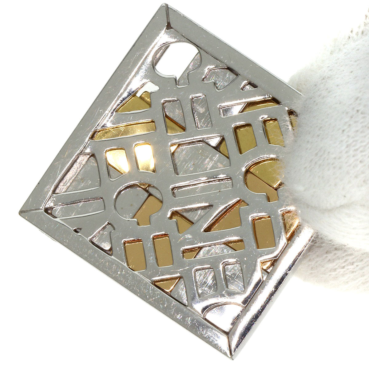 CELINE Diamond Slide Pendant top K18 White Gold 18K Yellow GoldLadies [Used]