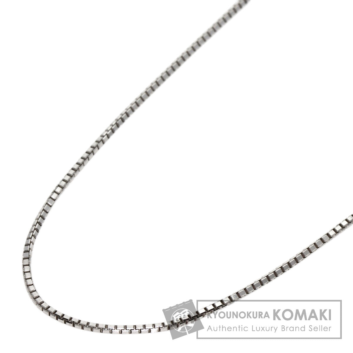 Chain 17.7" Necklace K18 White Gold 5.4g　Ladies