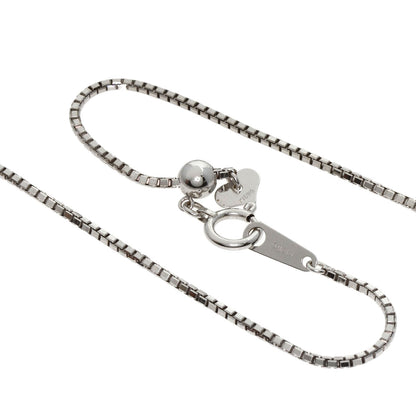 Chain 17.7" Necklace K18 White Gold 5.4g　Ladies