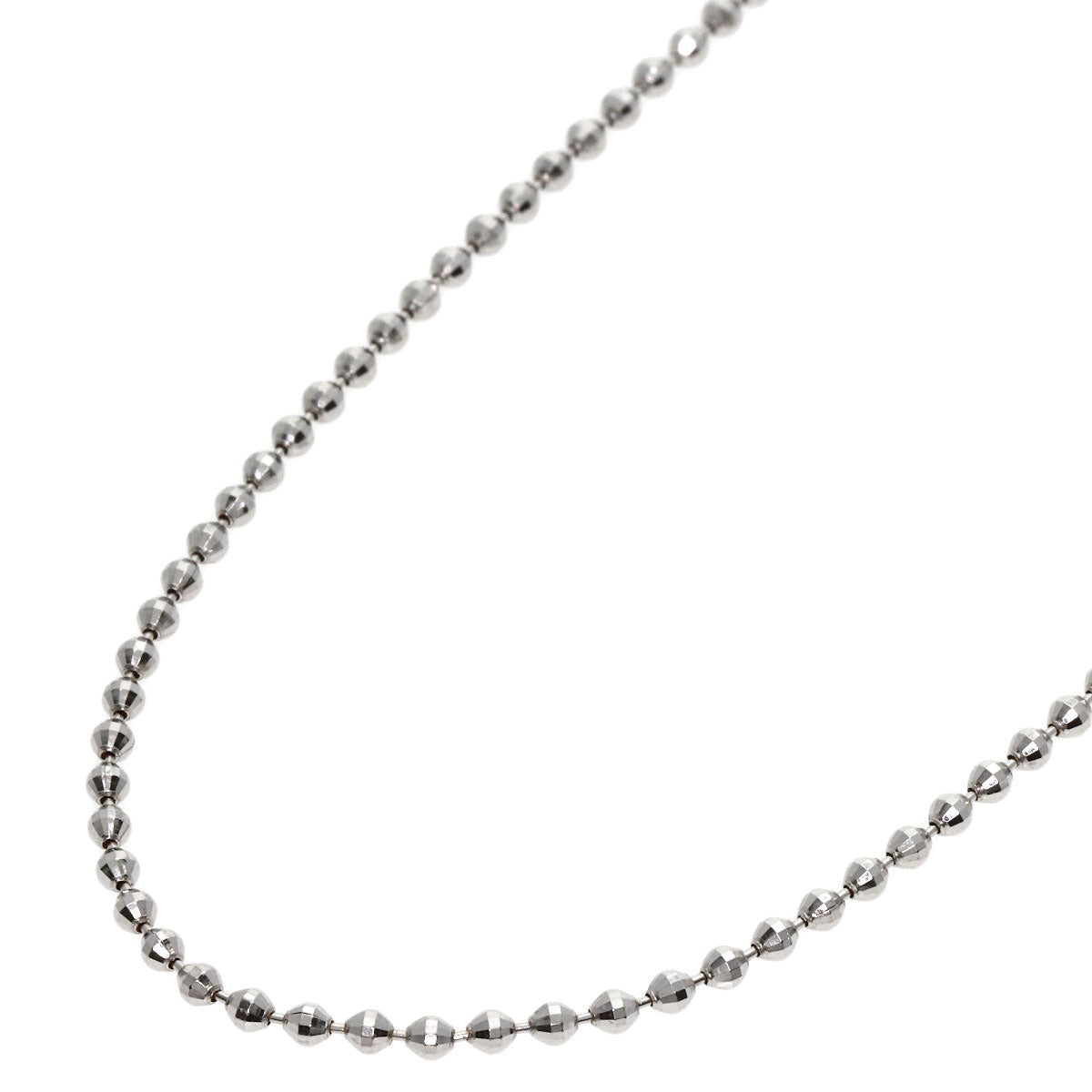Chain 17.7" Necklace K18 White Gold 5.9g　Ladies