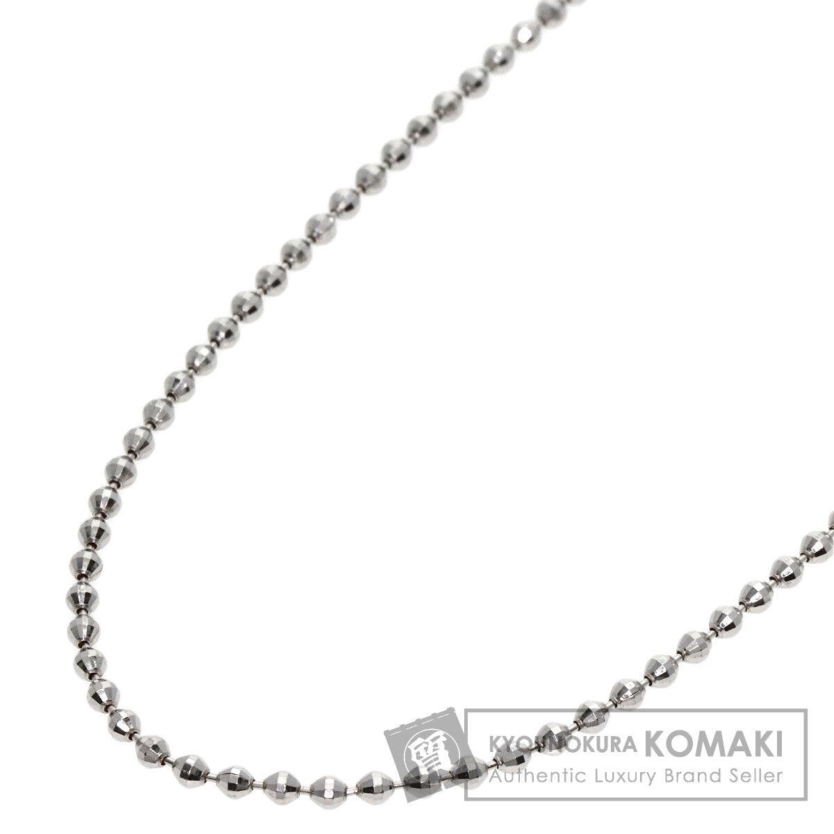 Chain 17.7" Necklace K18 White Gold 5.9g　Ladies