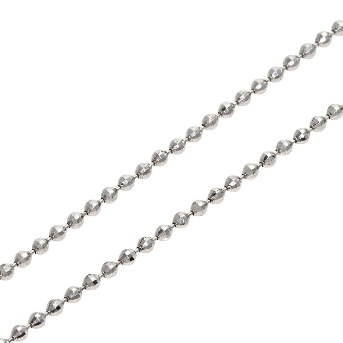 Chain 17.7" Necklace K18 White Gold 5.9g　Ladies