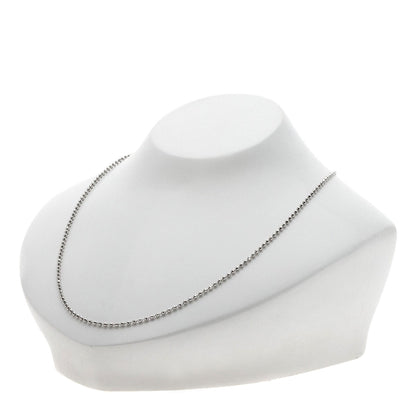 Chain 17.7" Necklace K18 White Gold 5.9g　Ladies