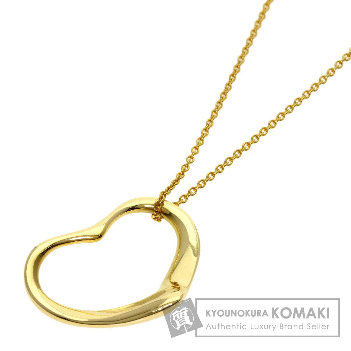 TIFFANY&Co. Open heart Necklace K18 Yellow Gold Ladies [Used]