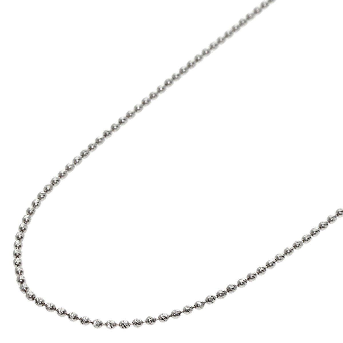 Chain 17.7" Necklace K18 White Gold 3.6g　Ladies